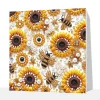 (Pre-Framed)Sunflower Bee-Special Shape Diamond Painting Kit(25x25cm)