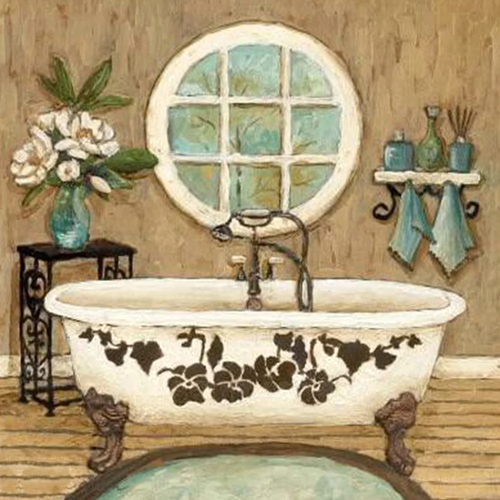 Diamond Painting - Full Round/Square Drill - Bathtub(30*30 - 50*50cm)