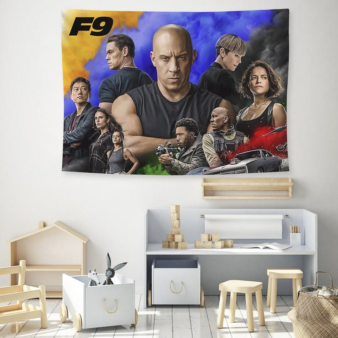 Fast and Furious 9 Tapestry Wall Hanging Background Tapestry Home Decoration