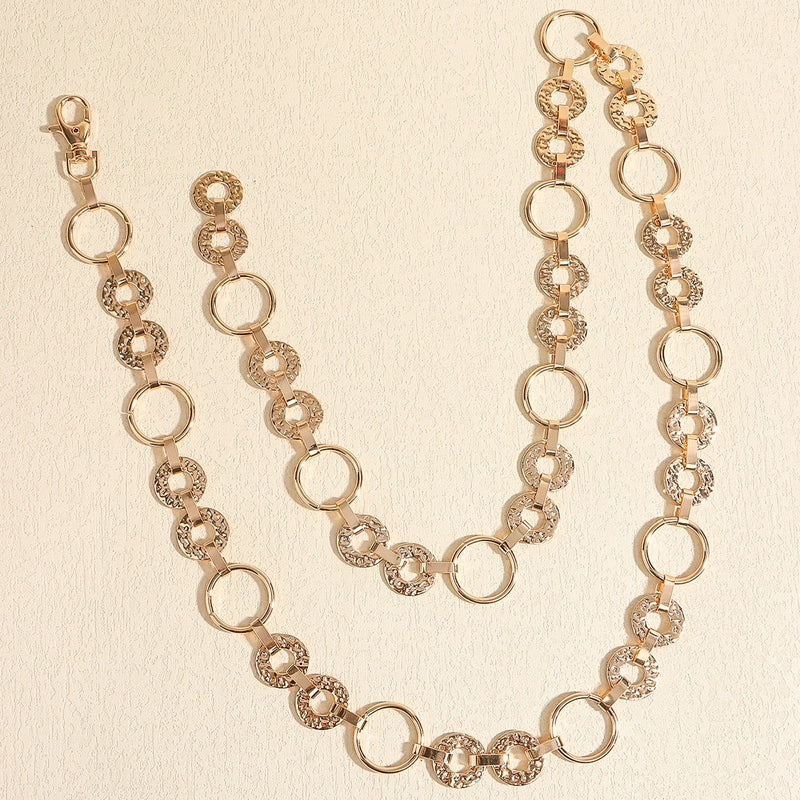 Casual Elegant Geometric Alloy Buckle Women’s Chain Belts