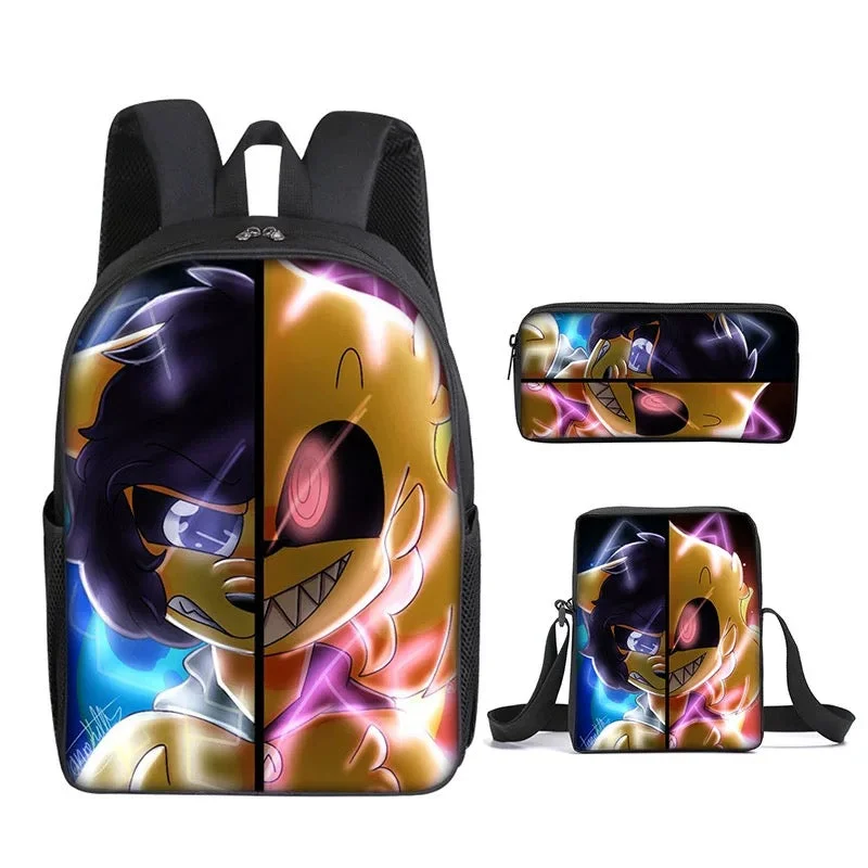 Buzzdaisy Mikecrack Schoolbag Backpack Lunch Bag Pencil Case Set Gift for Kids Students