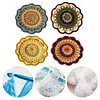 Crochet Colorful Mandala Coaster Handmade DIY Material Package with Crochet Hook