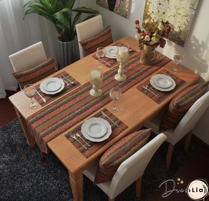 Cotton and linen table linen tablecloth tea table cloth square tablecloth national wind bronzing lace cotton and linen tablecloth