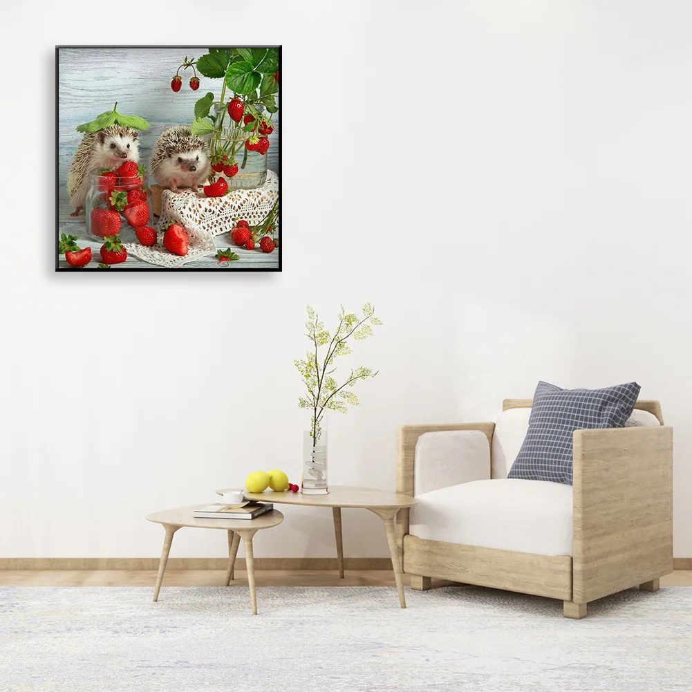 Diamond Painting - Full Round Drill - Hedgehog(30*30cm)