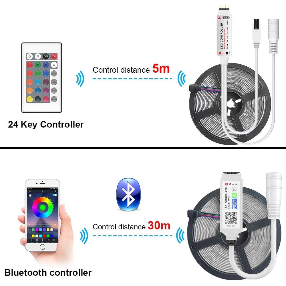 5050 SMD Bluetooth LED Strip Lights 30M 20M RGB LED LightFlexible Ribbon Waterproof Tape Diode ...