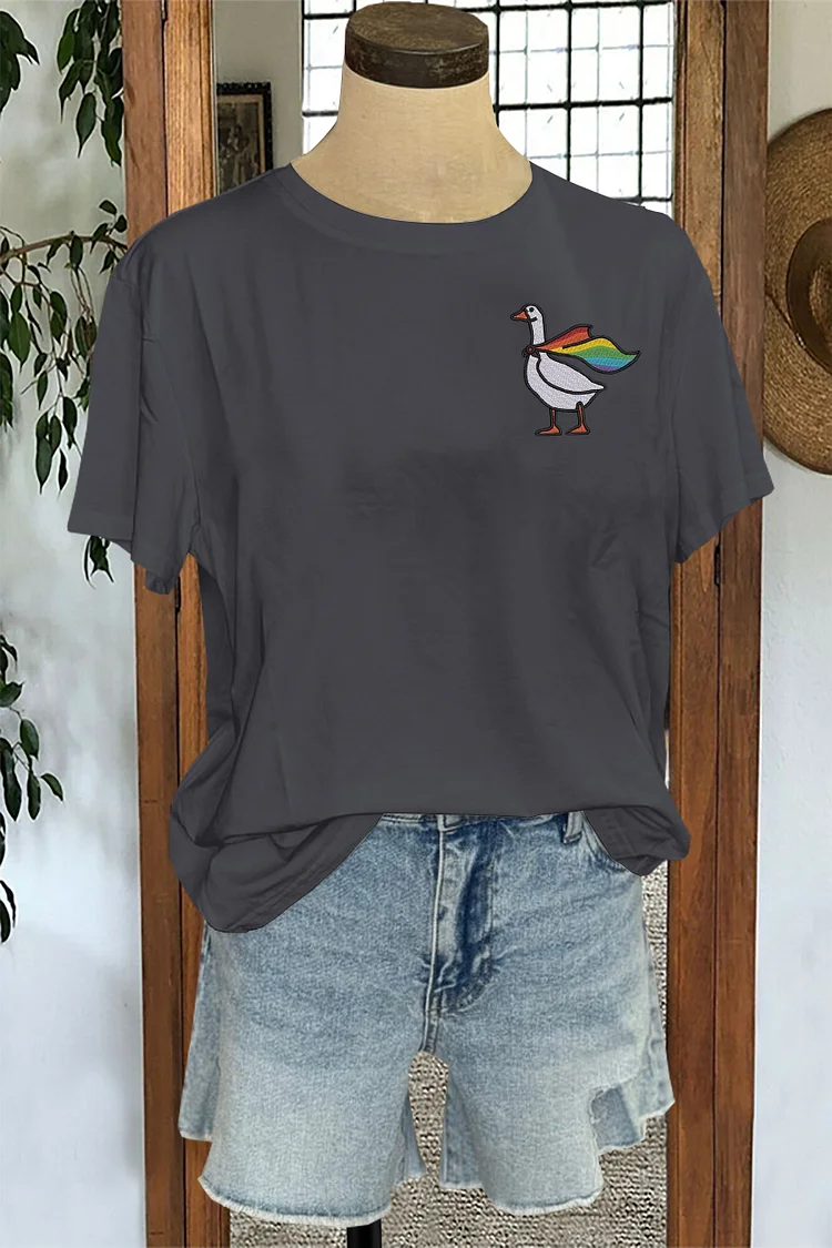 Cute Rainbow Goose T-shirt