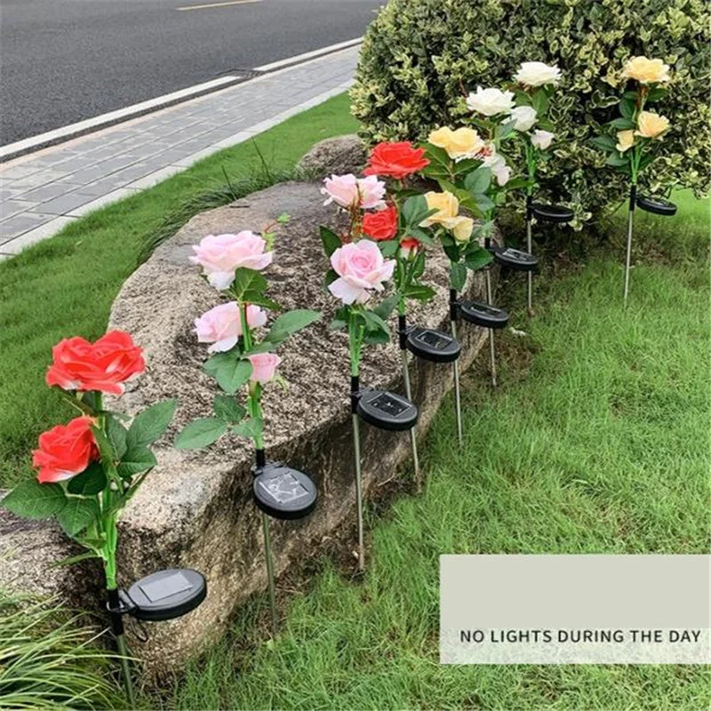 Artificial Rose Solar Outdoor Garden Light