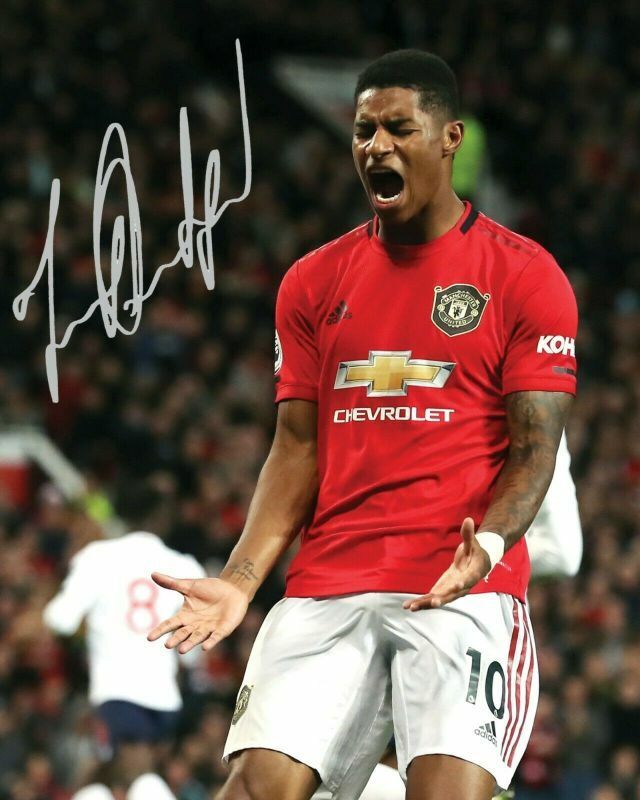 Marcus Rashford - Manchester United Autograph Signed Photo Poster painting Print