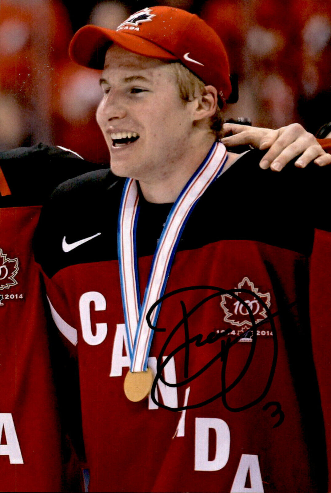 Dillon Heatherington SIGNED 4x6 Photo Poster painting TEAM CANADA GOLD / DALLAS STARS #2