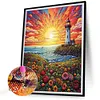 Sunrise Sea Lighthouse-Full Round Diamond Painting 50*65CM