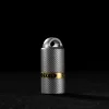 Fegve Titanium Alloy Inlaid Copper Mini Kerosene Lighter Personalized Keychain Ultra-Small Pendant Decorated With Grinding Wheel Lighter