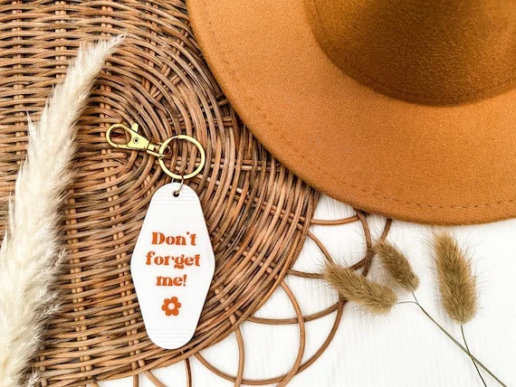 Dont Forget Me Rustic Orange Retro Motel