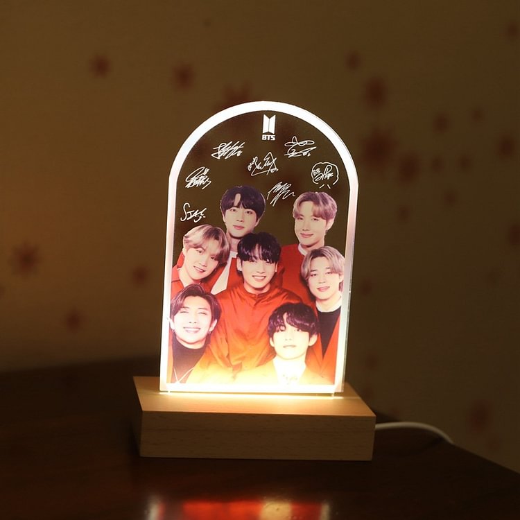 BTS Acrylic Photo Night Light