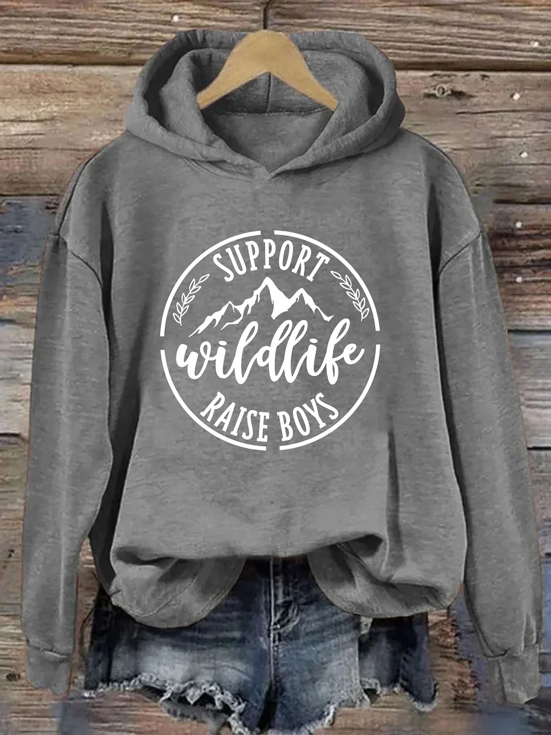 Support Wildlife Raise Boys Hoodie