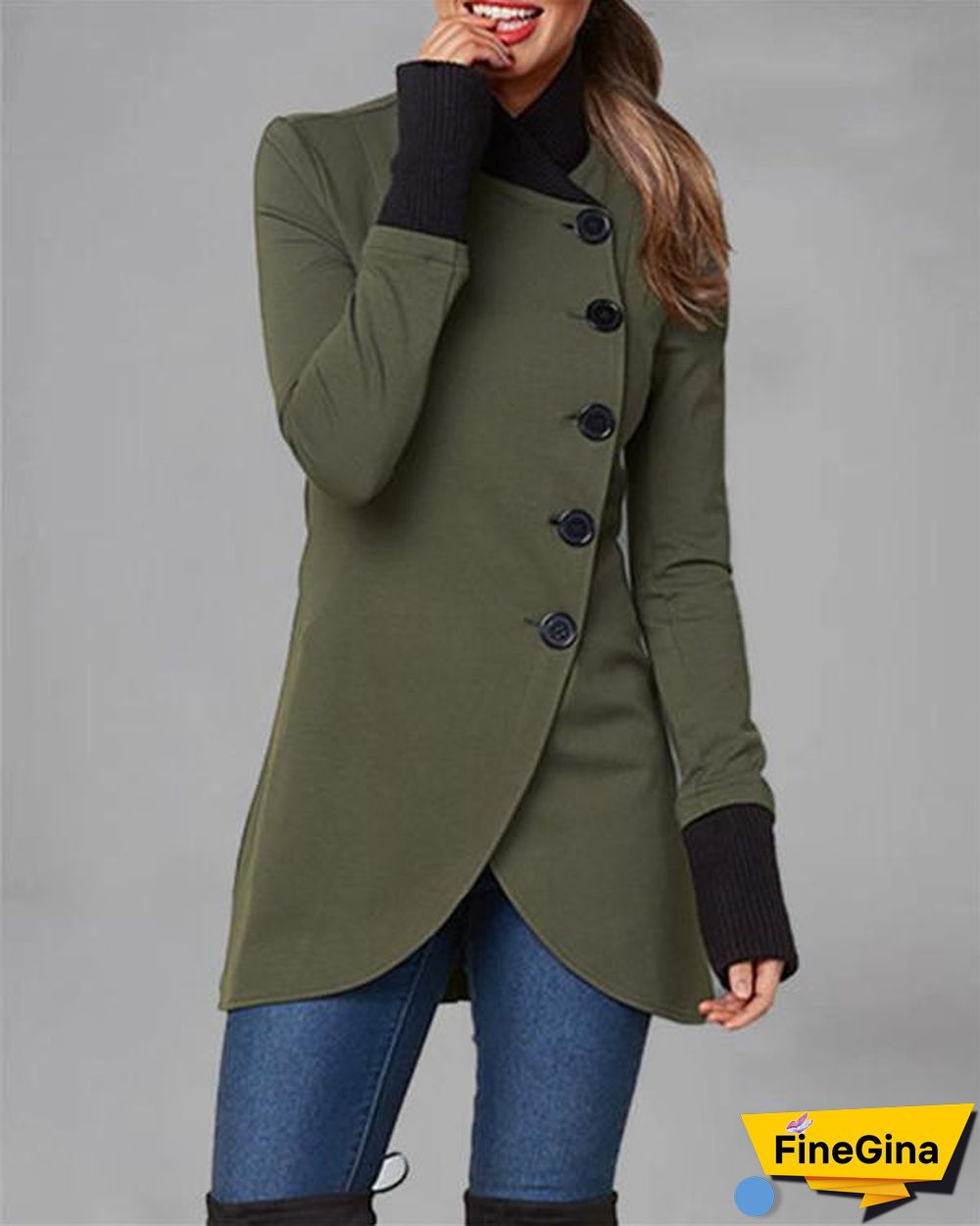 Retro Green Long Sleeve Top