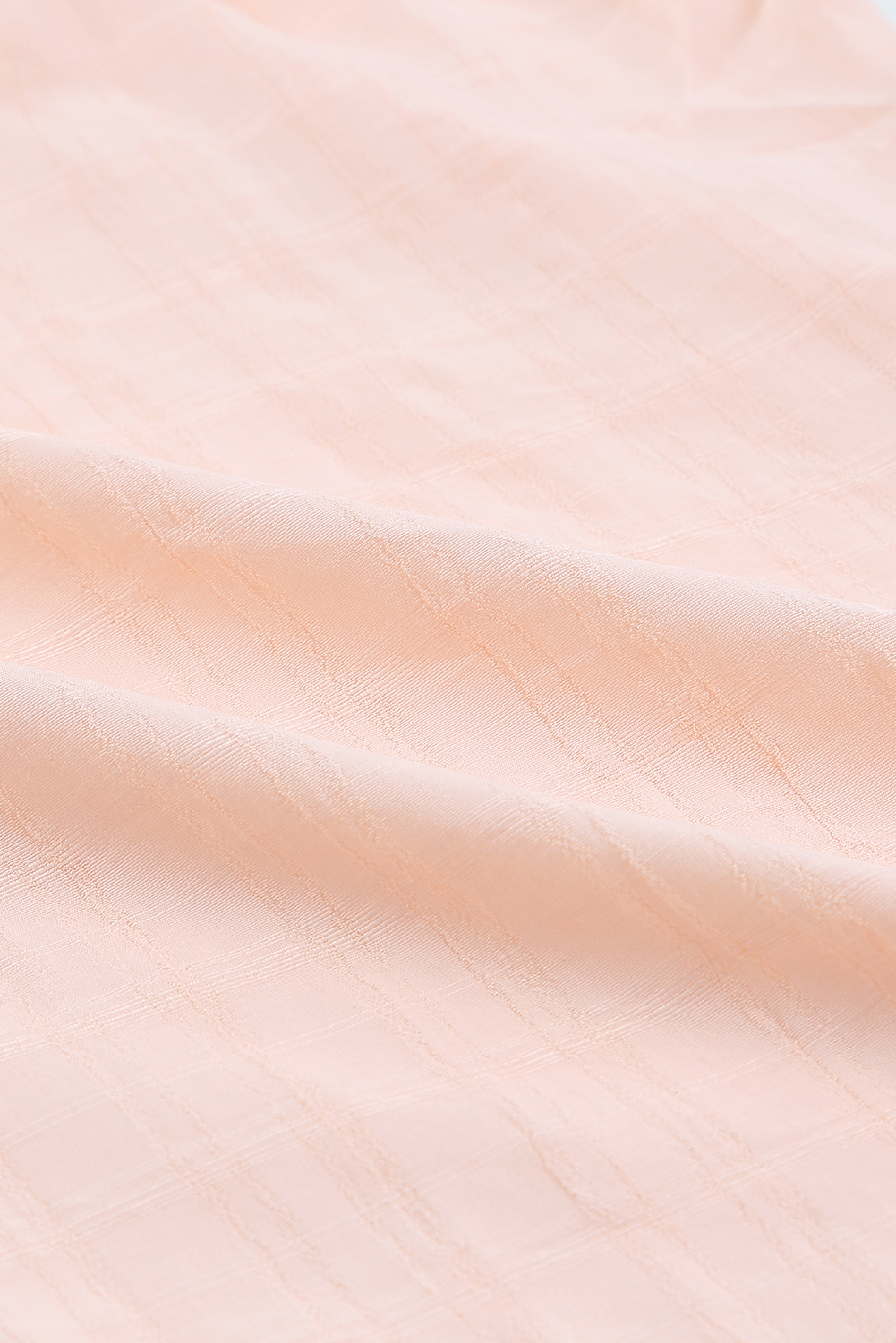 Pink Button Front Dolman Sleeves Shirt