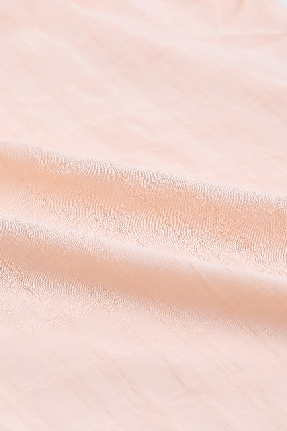 Pink Button Front Dolman Sleeves Shirt