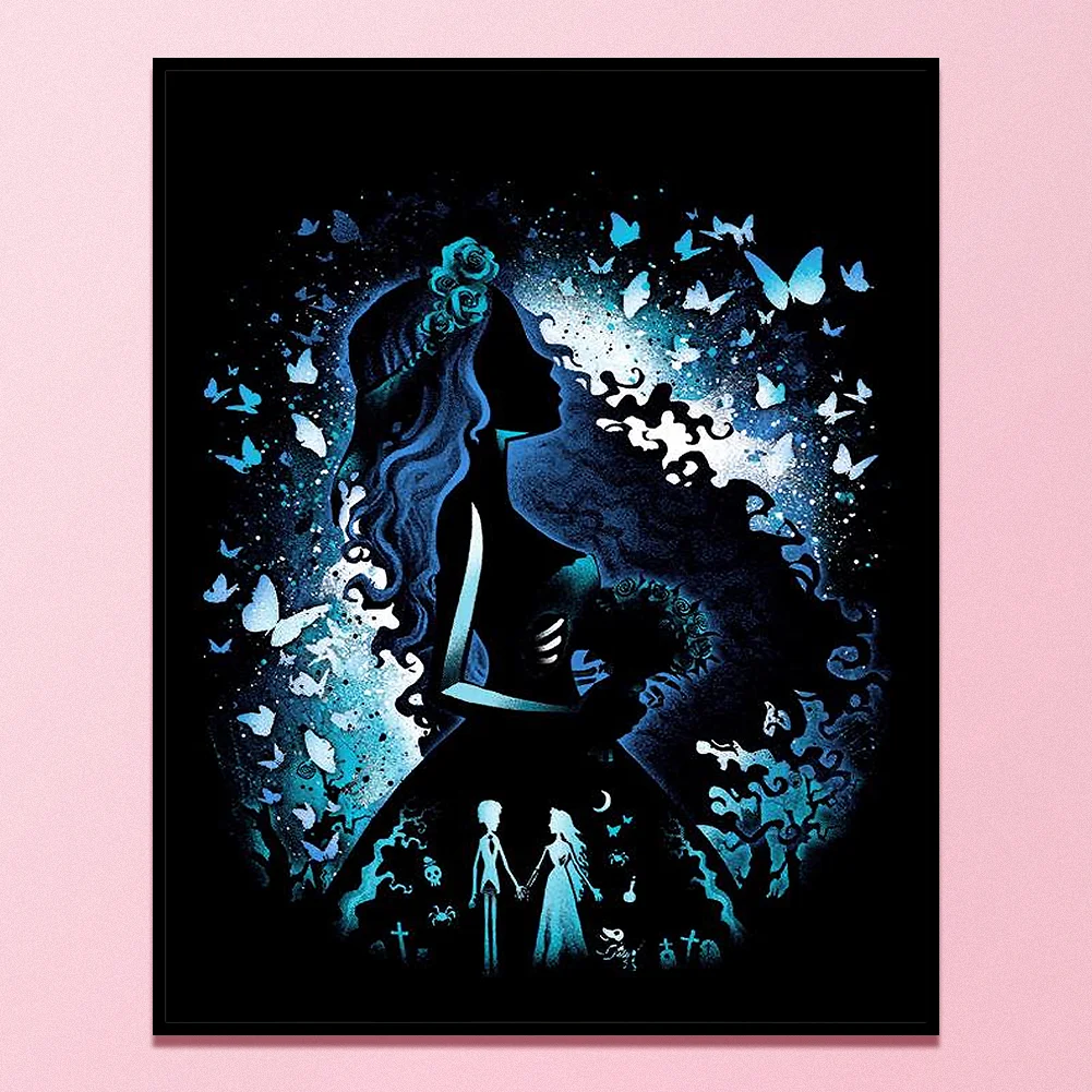 11CT Full Stamped Cross Stitch - Silhouette Series(Canvas|40*50cm)