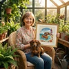 Dachshund Seaside Puppy-14CT Stamped Cross Stitch 30*30cm tapestrymarket