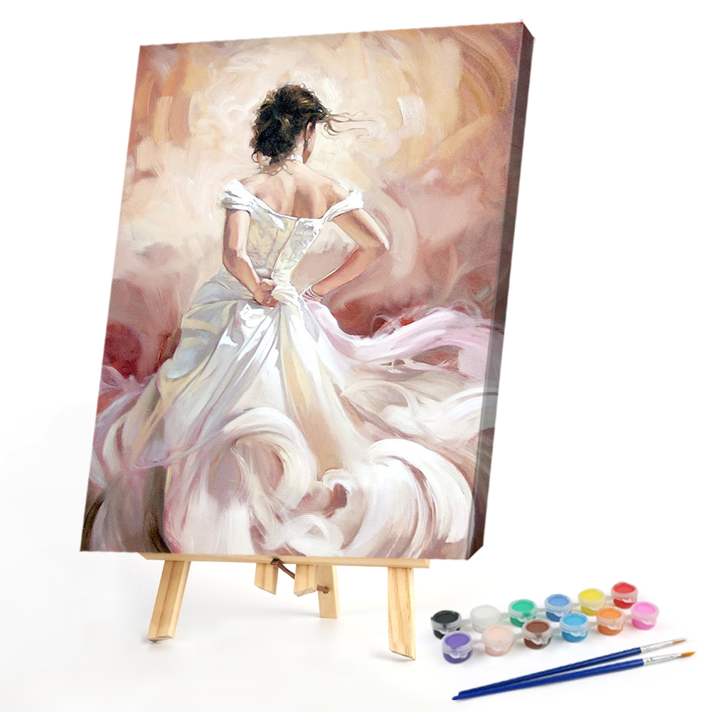 

European Girls - Half Diamond and Half Oil Painting - 30*40CM, 501 Original
