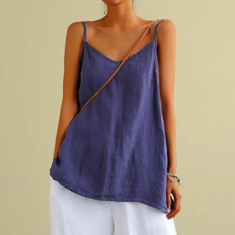 Solid Color Casual Sleeveless Tank Top