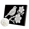 DIY Pearl Painting Bird for Home Wall Decor with Frame(20x30cm)
