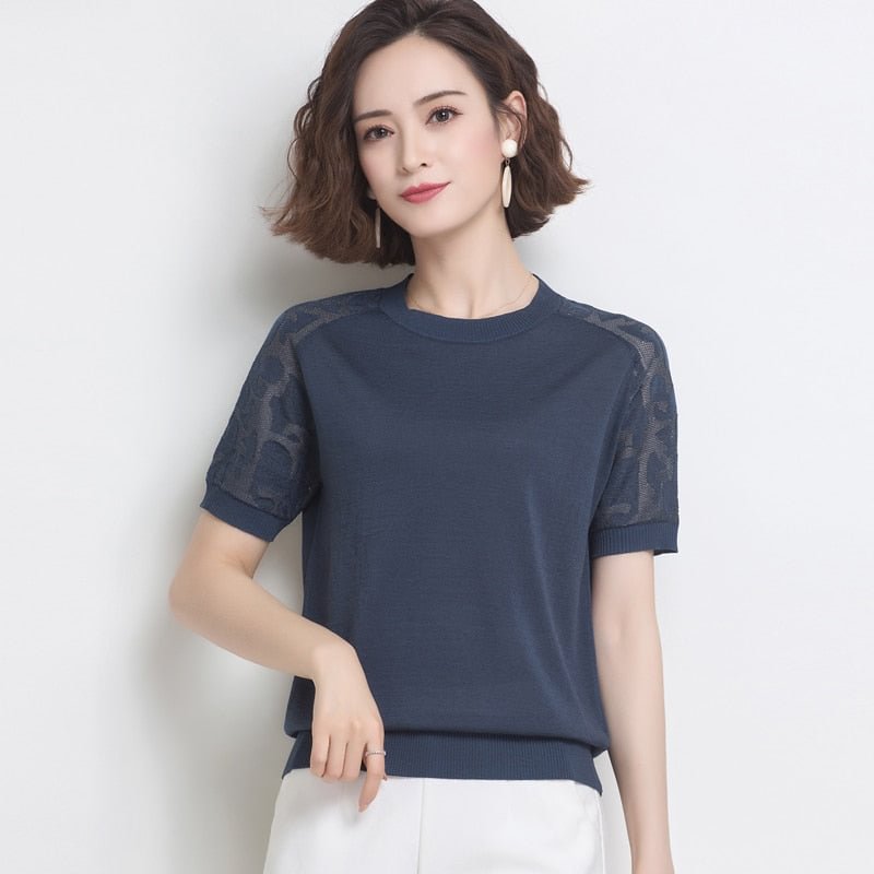 2021 New Summer T Shirt Women Elasticity Oversized T-Shirt Woman Clothes Female Tops Short sleeve Women's tube top knit Canale
