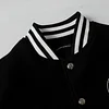 Chrome Hearts Layered Cross Varsity Jacket - Black White Street Style Outerwear 2208