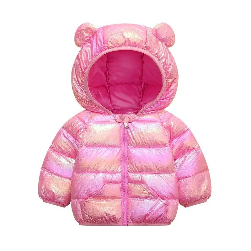 Children Solid Color Coat Boys Trendy Cotton Clothes Girls Fashion Hooded Outerwear Kids Casual Warm Jacket Kids Winter Clothes