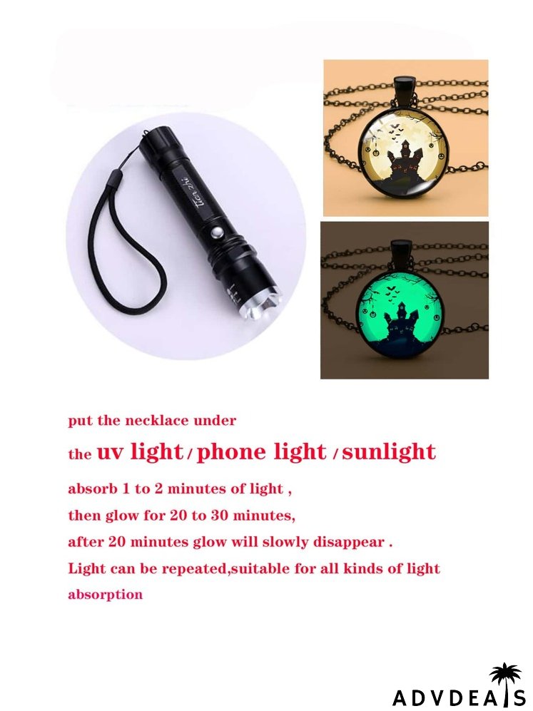 Halloween Round Pendant Necklace