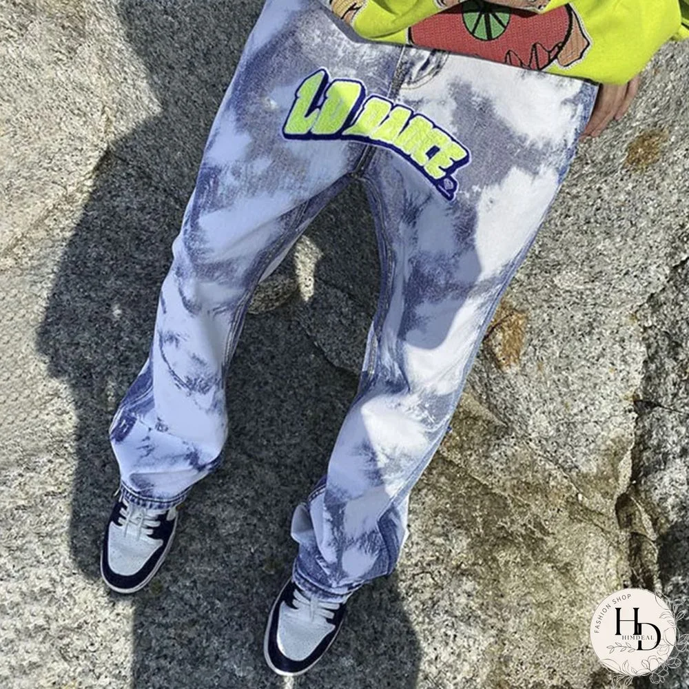 Unisex Hiphop Splash Ink Trousers