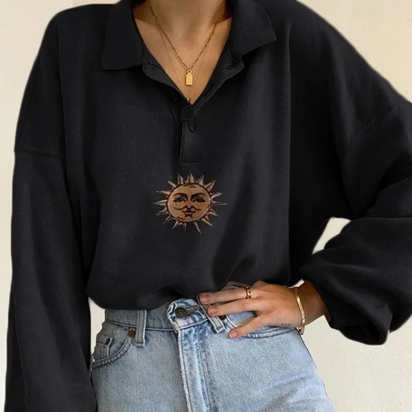Sun Print Long Sleeve Sweatshirt