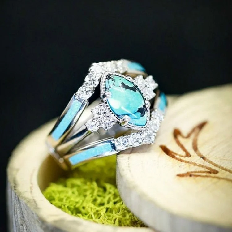 Olivenorma Turquoise Creative 3 - Piece Ring