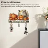 (US Only)Halloween Pumpkin Owl Wood 2D/Flat DIY Diamond Painting Hooks Home Decor Craft