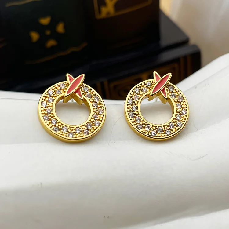 Circular Fashion Zircon Earrings