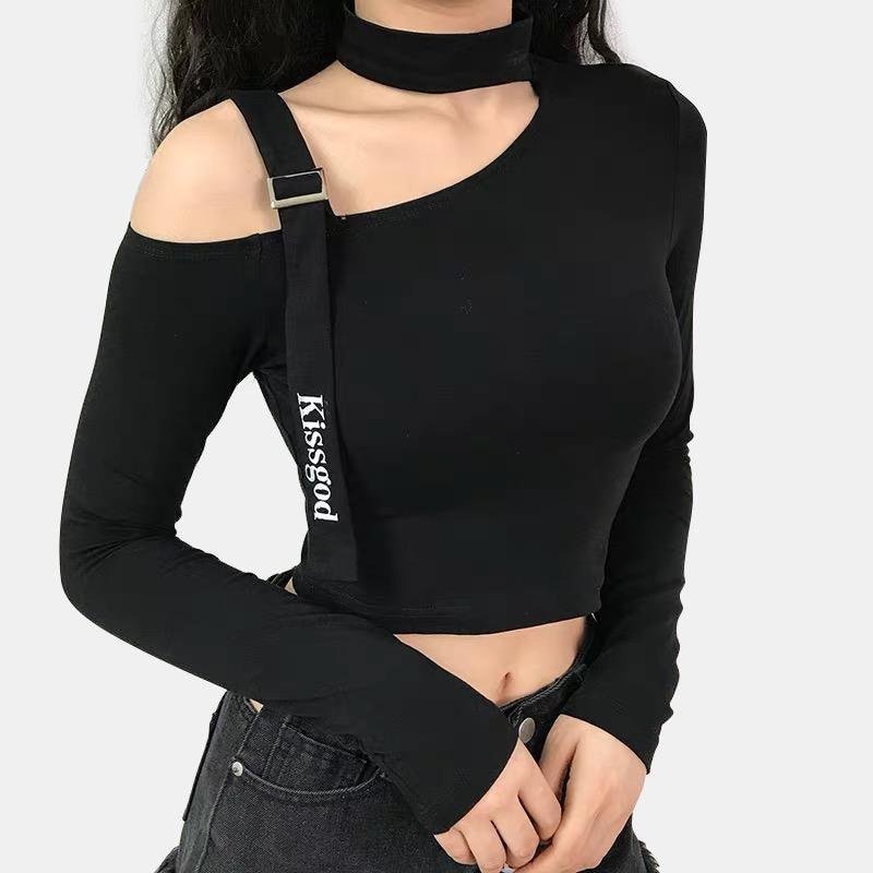 Off-the-Shoulder Long Sleeve Top