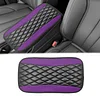 Car Center Console Cover, Universal Leather Waterproof Armrest Seat Box Cover Protector, Comfortable Car Decor Accessories Fit for Most Cars, Vehicles, SUVs-Purple