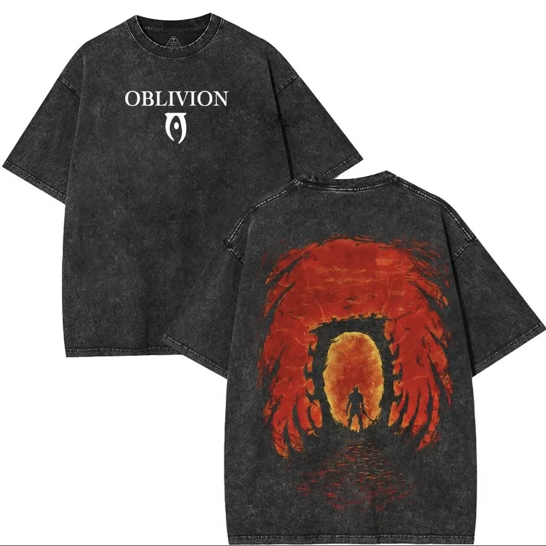 The Elder Scrolls Oblivion Printed Unisex Washed T-Shirt