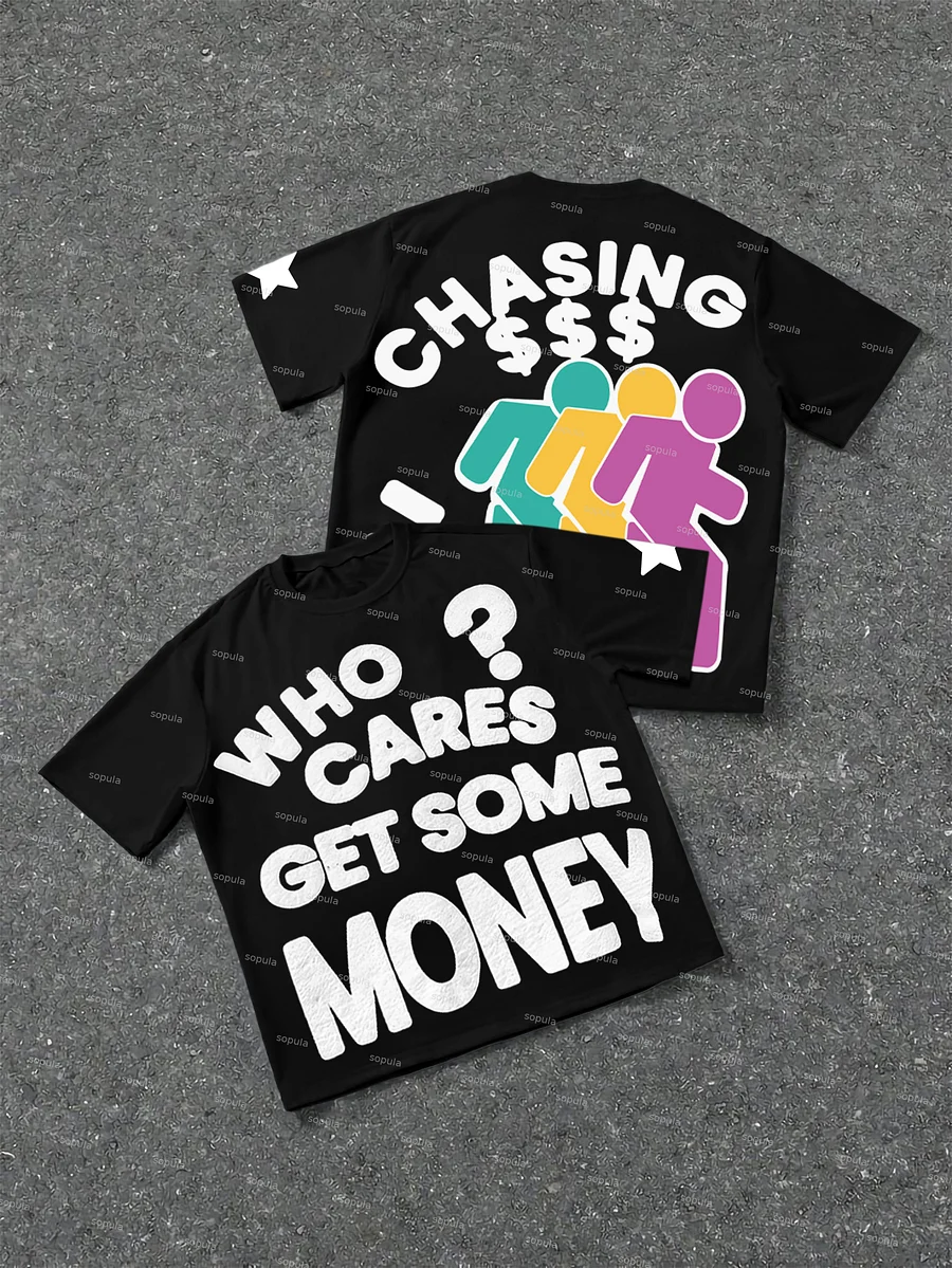 Chasing Money Graphic Print Cotton T-Shirt