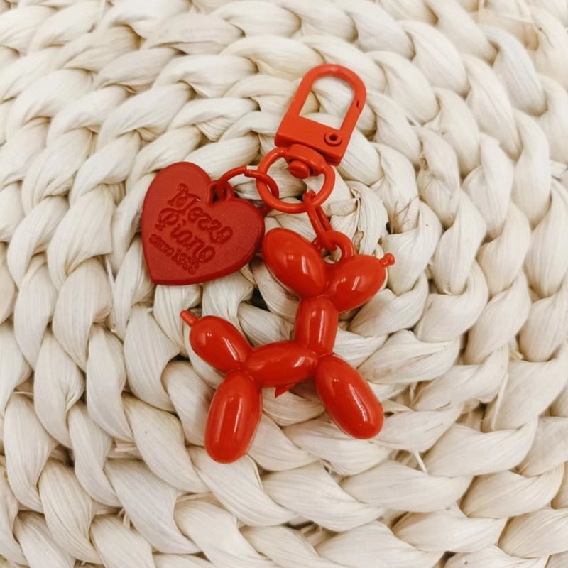 Cute Modern Style Dog Resin Unisex Bag Pendant Keychain