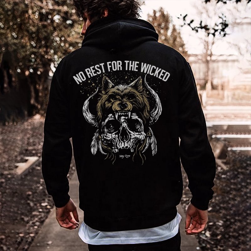 UPRANDY No Rest For The Wicked Printed Men's Hoodie -  UPRANDY