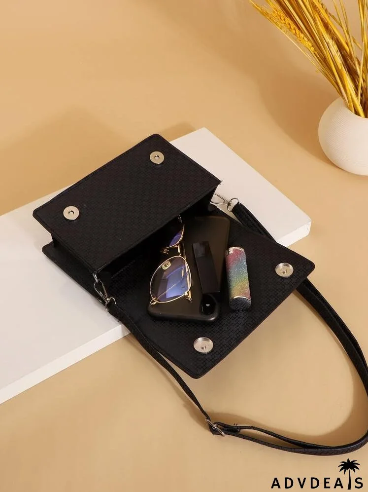 All Over Print Quilted Flap Square Bag