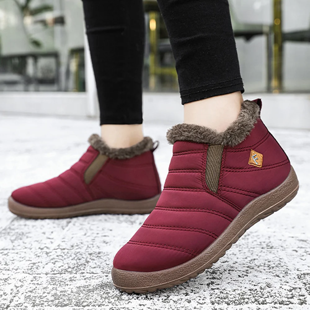 Smiledeer 2023 New style winter boots plush warm cotton shoes