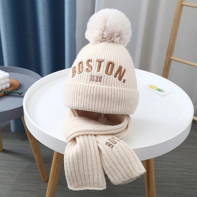 Kid’S Casual Vintage Style Letter Printing (Printing) Wool Cap