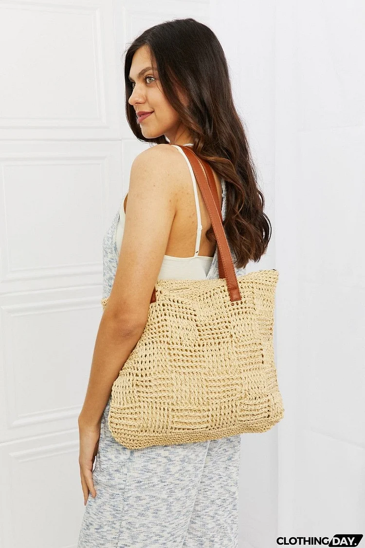 Fame Picnic Date Straw Tote Bag