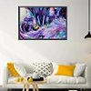 5D diy volle quadratische Bohrmaschine Diamantmalerei Katze Kit Wohnkultur Kunst 65x45cm
