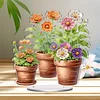 Flower Plants DIY 2D Flat Acrylic Desktop Diamond Art Kit Diamond Painting Home Decor