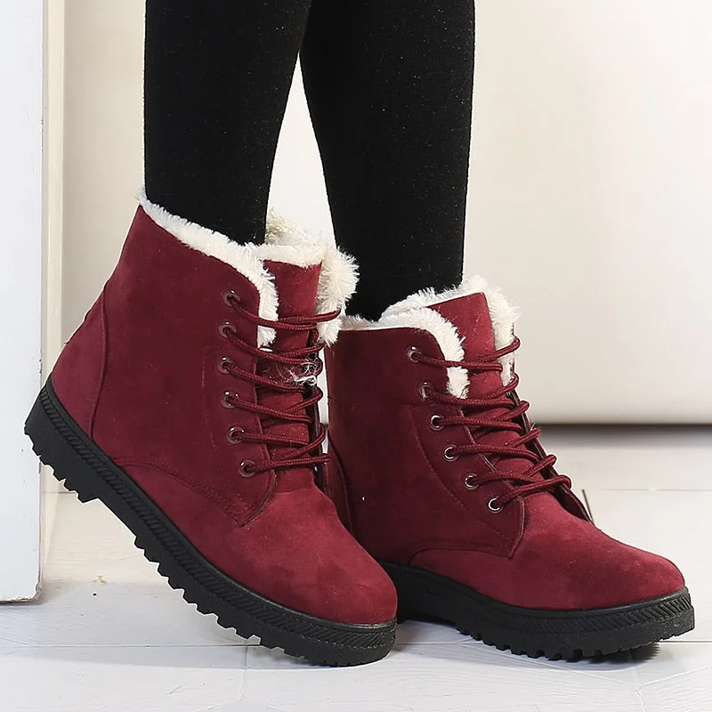Women Boots 2018 New Women Winter Boots Warm Snow Boots Fashion Ankle Boots For Women Shoes Winter Casual Heels Botas Mujer