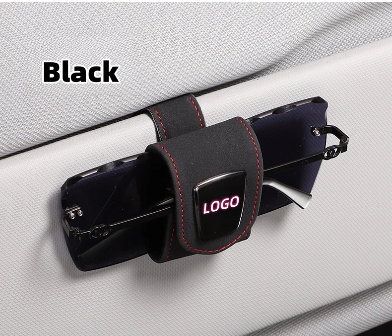 High-end suede car glasses protective clip