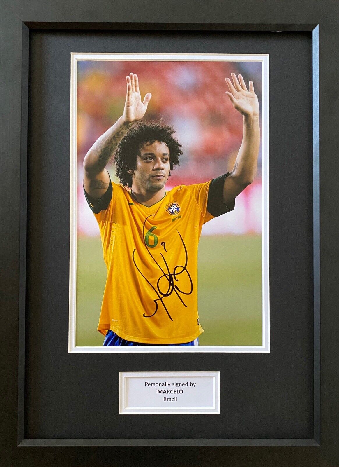 Marcelo Genuine Hand Signed 12x8 Brazil Photo Poster painting In A3 Frame Display - Exact Proof